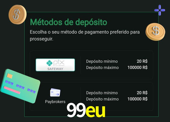 O cassino 99eu oferece uma grande variedade de métodos de pagamento